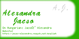 alexandra jacso business card